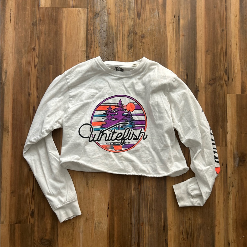 Whitefish MT Crop Long Sleeve Shirt